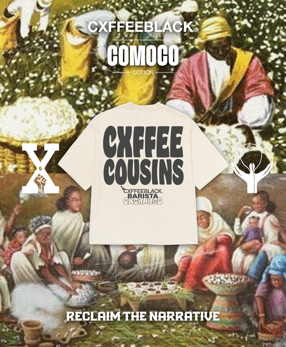 GOD DONT MAKE NO JUNK: made from cotton supply owned by black farmers// Cxffeeblack X Comoco Cotton by Netflix’s Stephen Satterfield